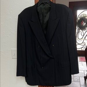 Ermenegildo Zegna Black Pinstripe Blazer
